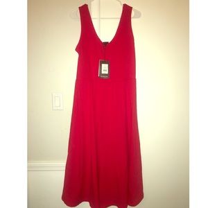 Midi red dress